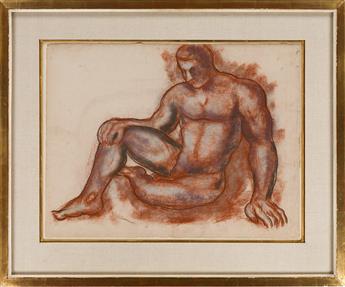 MARSDEN HARTLEY Seated Male Nude.